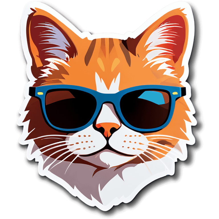 Cat with sunglasses emoji