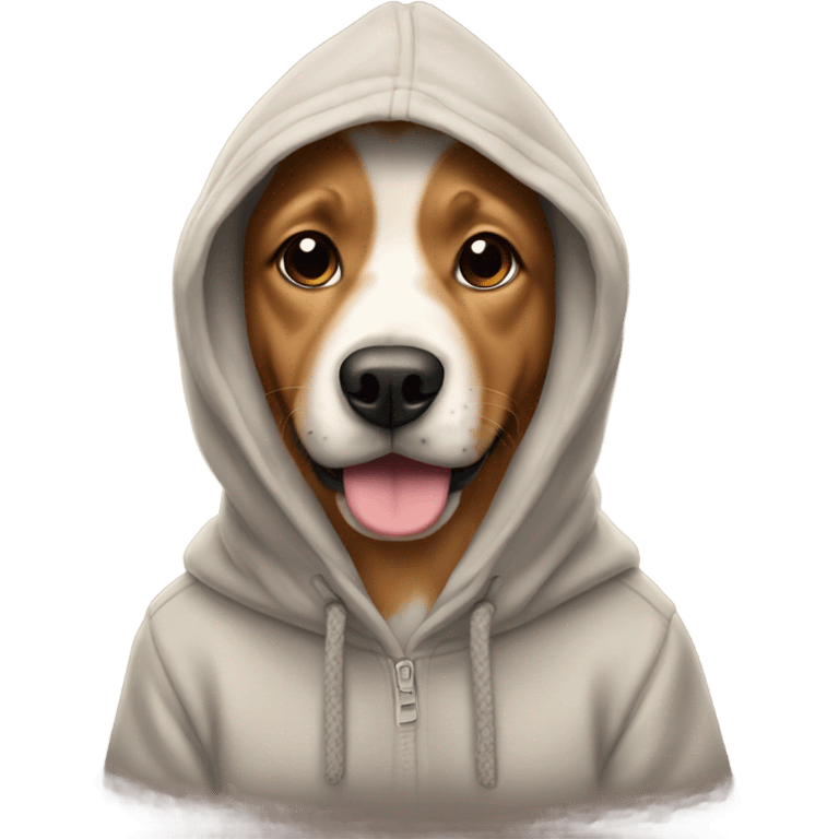 dog wearing a hoodie emoji