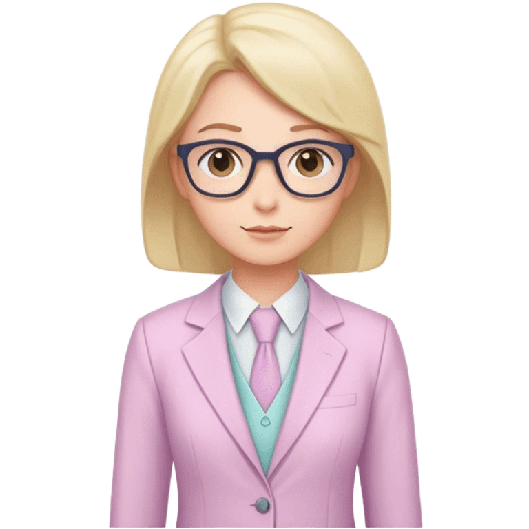 teacher in a pastel suit emoji