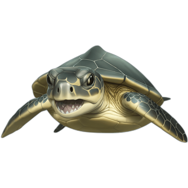 tortue de mer tête de requin emoji