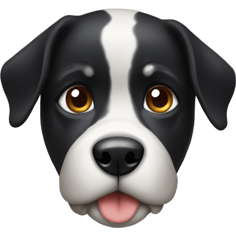 Black wenier dog with bow  emoji