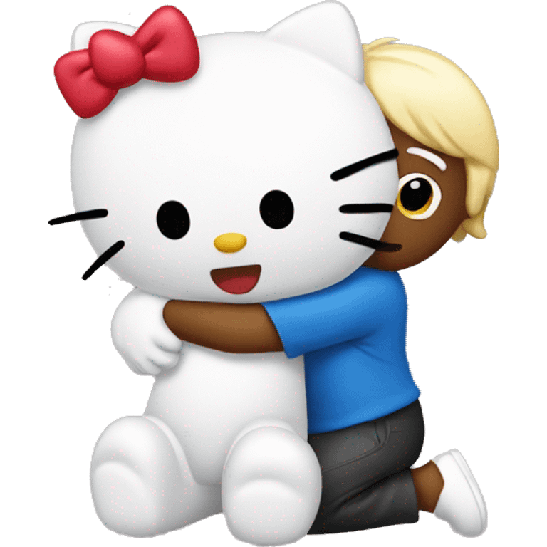 donald trup hugging hello kitty emoji