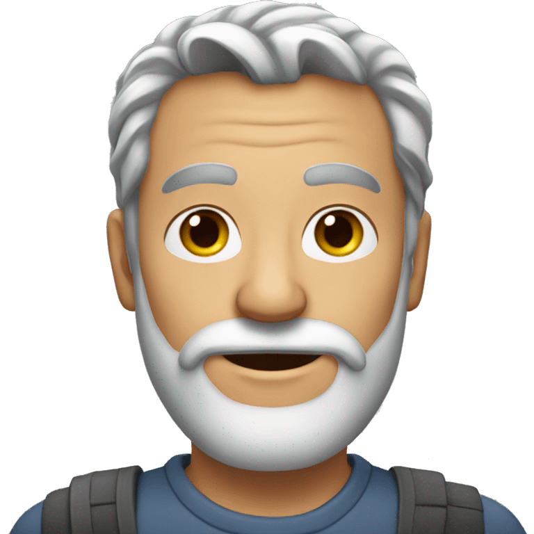 man-hair-gray-beard-gray emoji