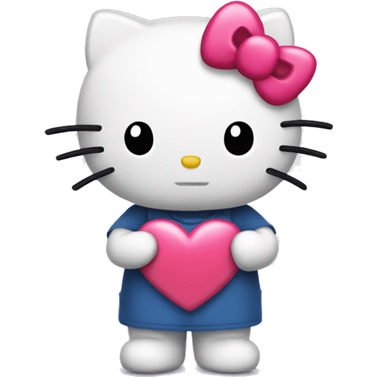 Heart with hellokitty emoji