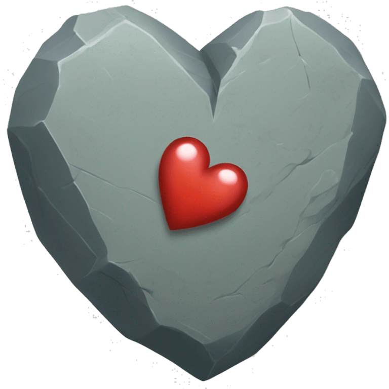 Piedra corazón sin piedra emoji