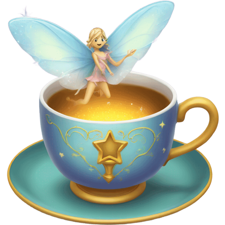 Fairy magic tea cup emoji