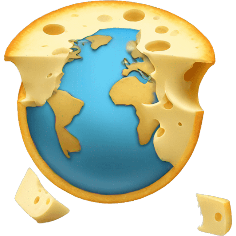 Cheese taking over the world emoji