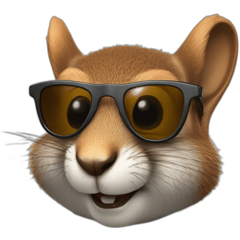 cool squirrel in sunglasses emoji