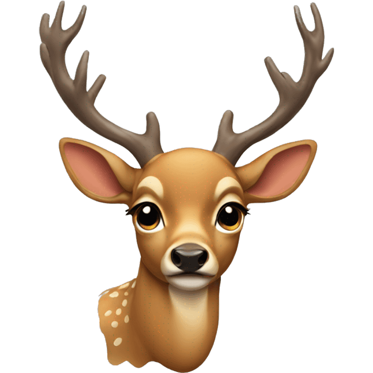 deer with poo on head emoji