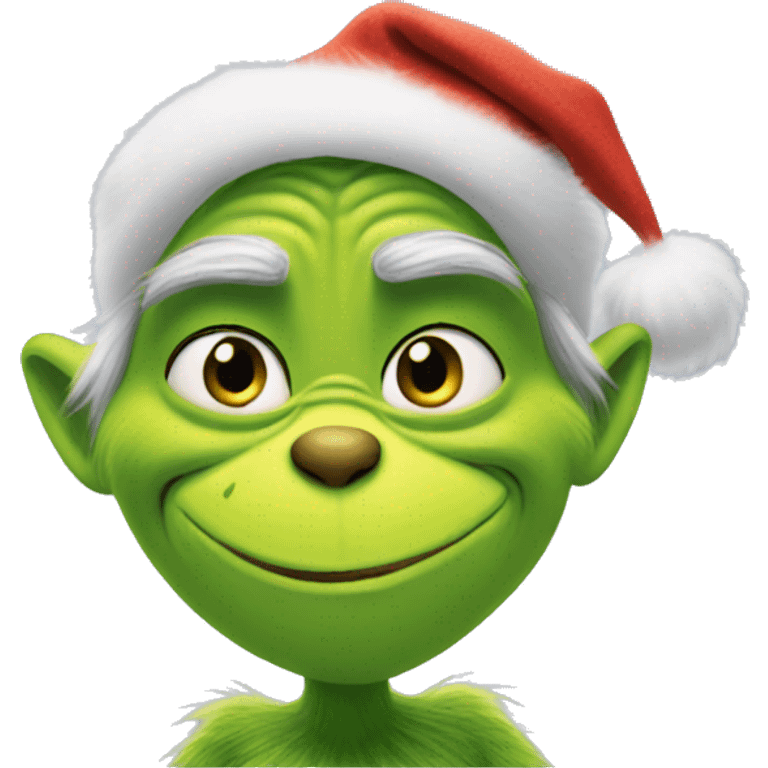 Grinch gives a hug emoji