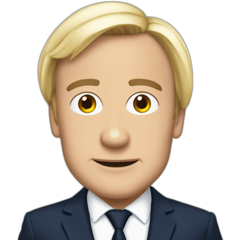 macron sur marine lepen emoji