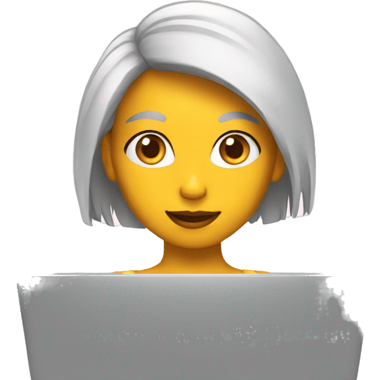 Chica con laptop emoji