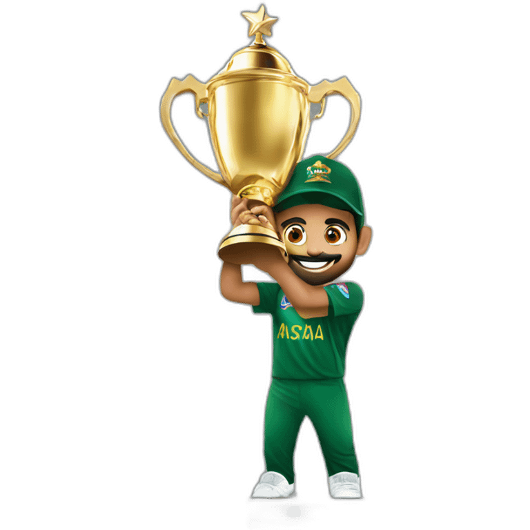 babar azam lifting trophy emoji