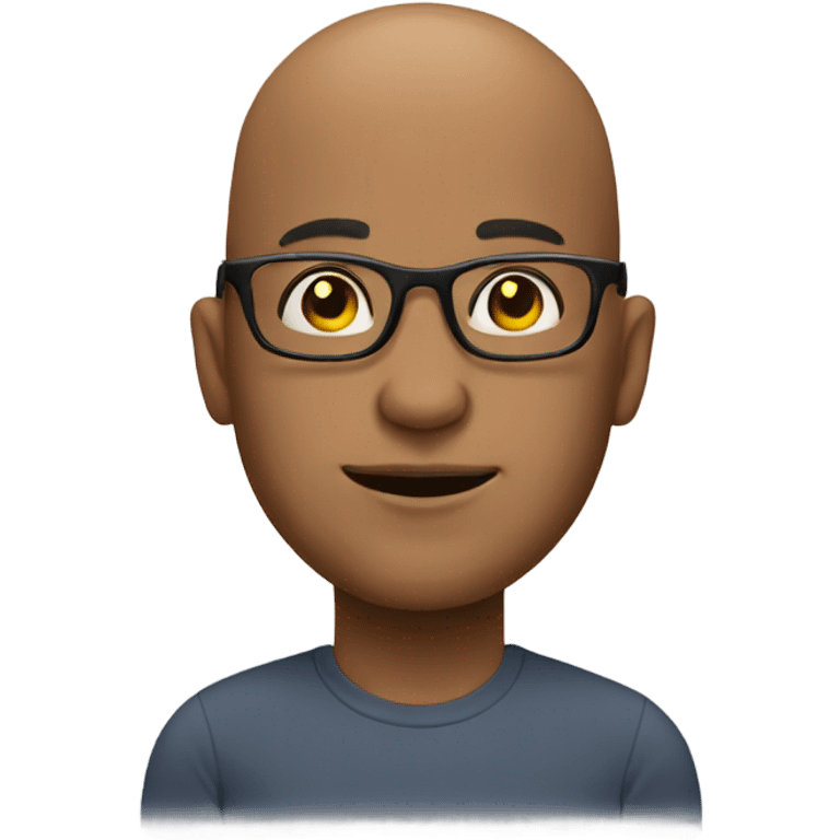 Bald dude w glasses emoji