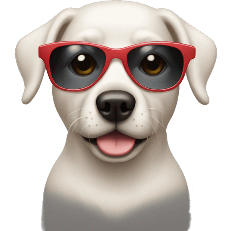 Dog wearing sunglasses  emoji