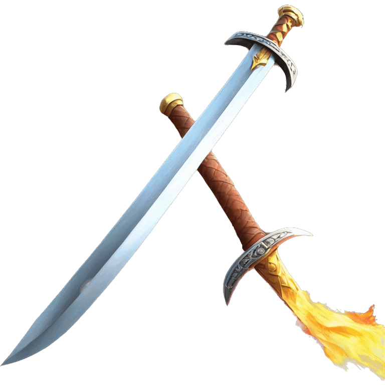 Sword of Fire , 4k quality, a lot of details & the sword itself is very shiny  emoji