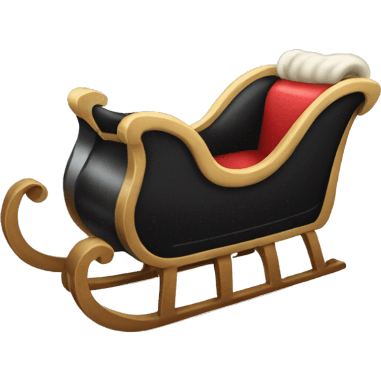 black sleigh emoji