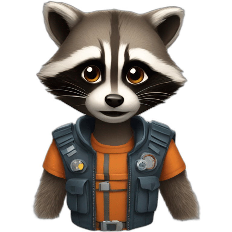 Rocket racoon emoji