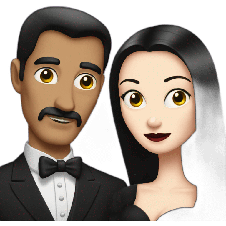 Gómez and Morticia tango  emoji