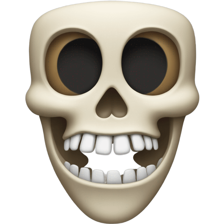 Shocked skeleton head emoji