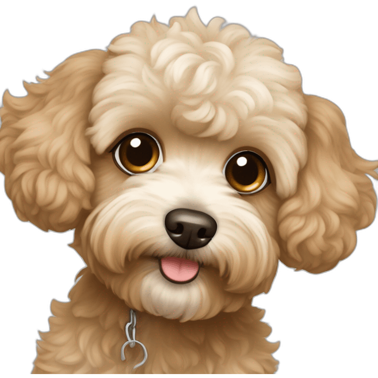 white light brown maltipoo terrier slender emoji