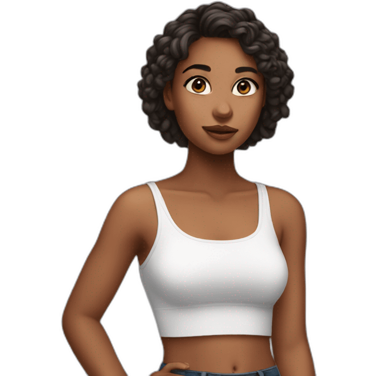 Girl in crop top emoji