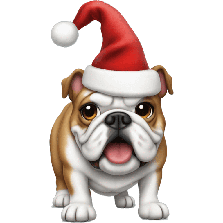 bulldog santa emoji