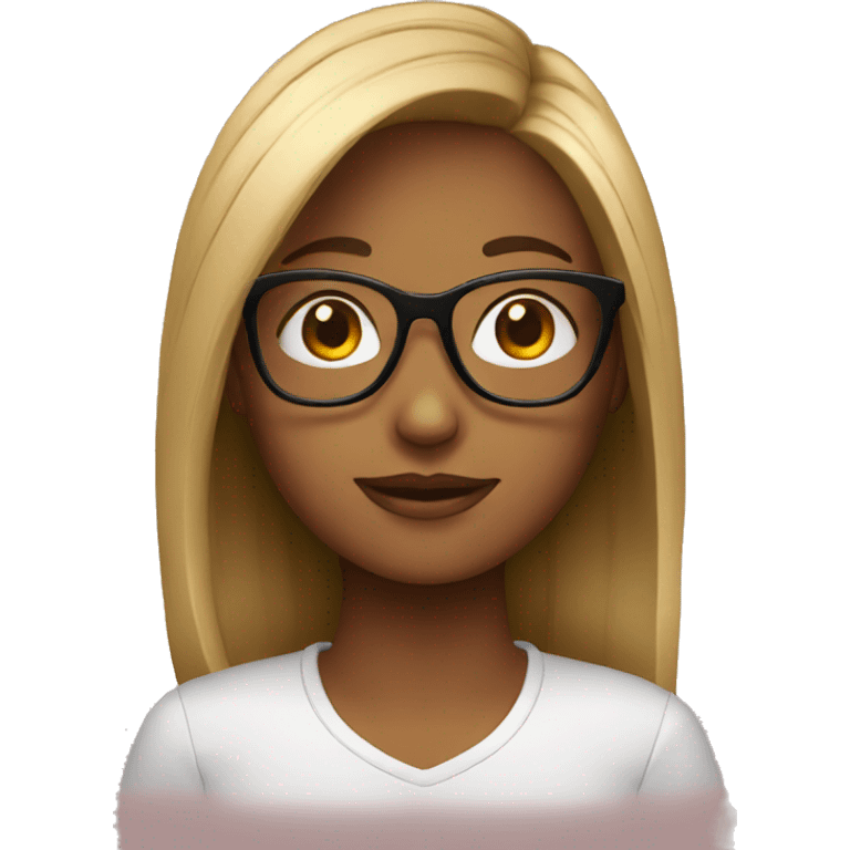 a girl in glasses emoji