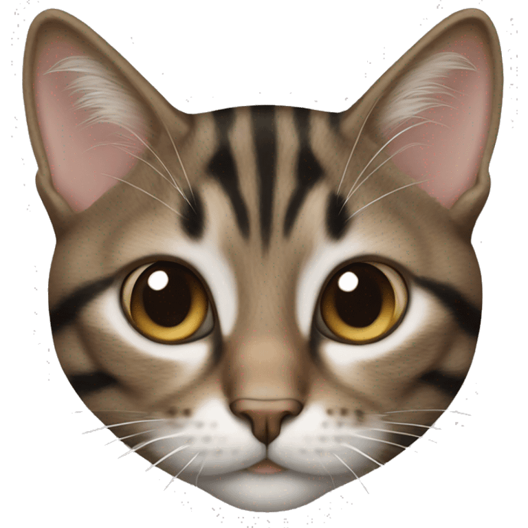 Brown white and black tabby cat  emoji