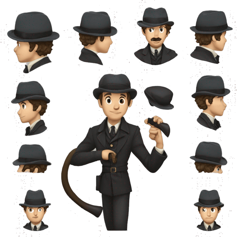 Sherlok Holmes with a deerstalker emoji