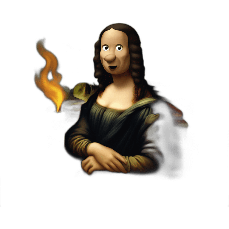 Mona lisa smoking emoji