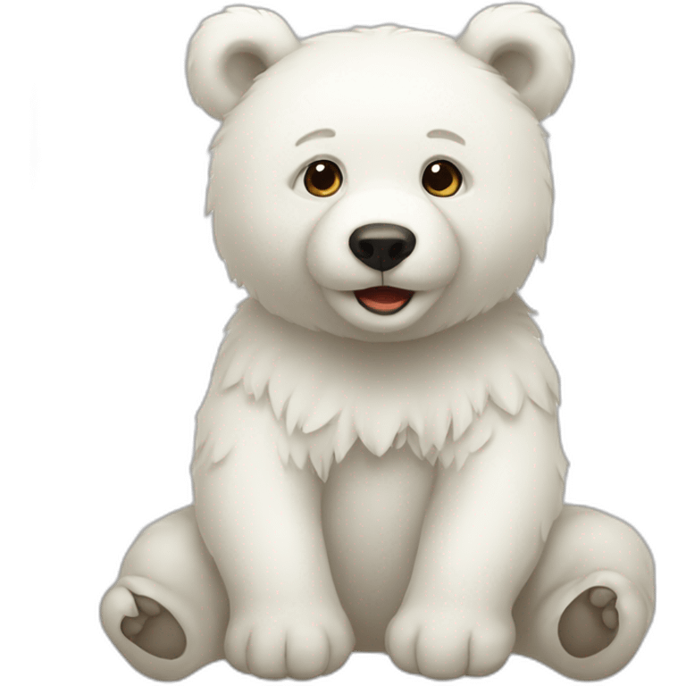 a lovely white bear emoji