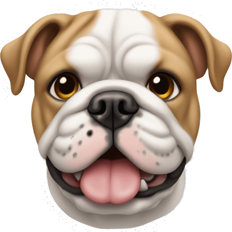 White and tan English bulldog  emoji