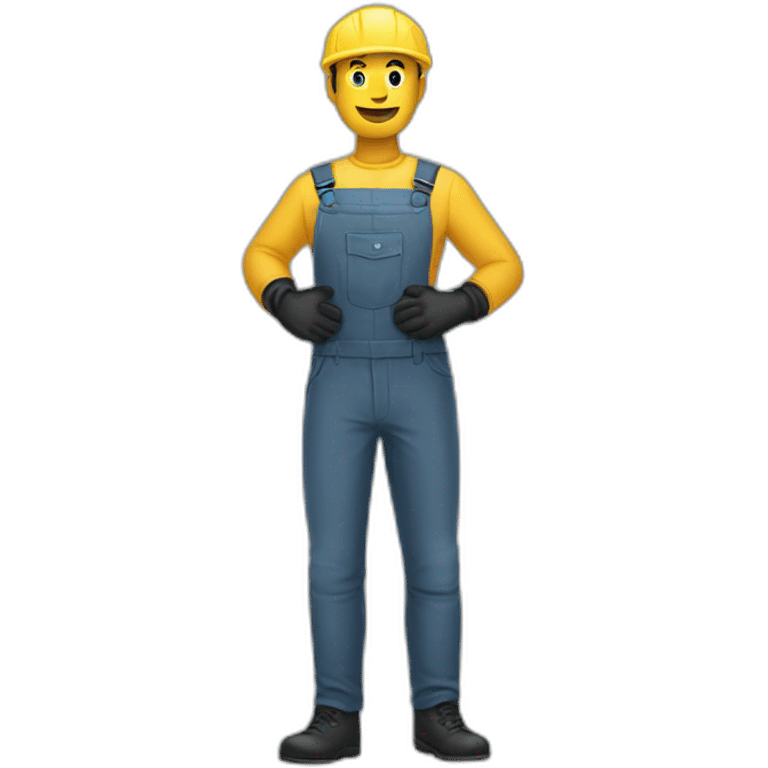 man wearing gloves full body emoji