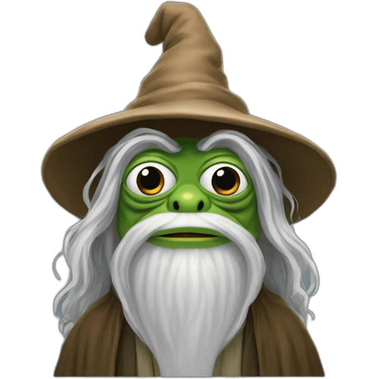 Pepe the frog as gandalf emoji