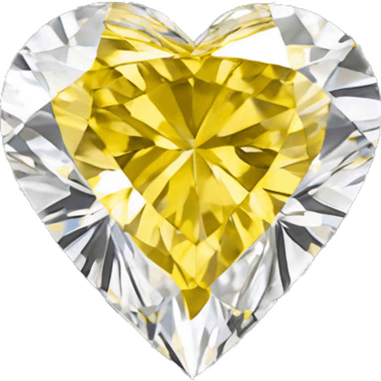 Heart shaped 56-carat yellow diamond emoji