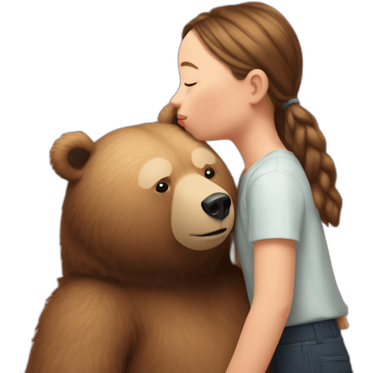 greta thunberg kisses the bear emoji