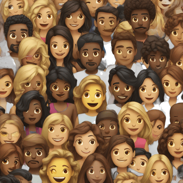 crowd of diverse people emoji