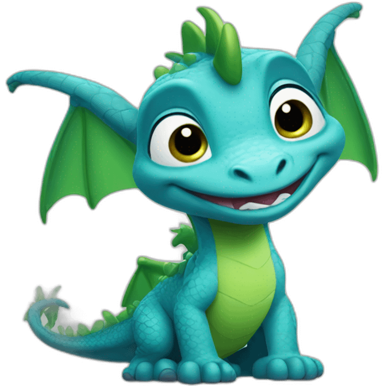 Cute Pixar Disney dragon emoji