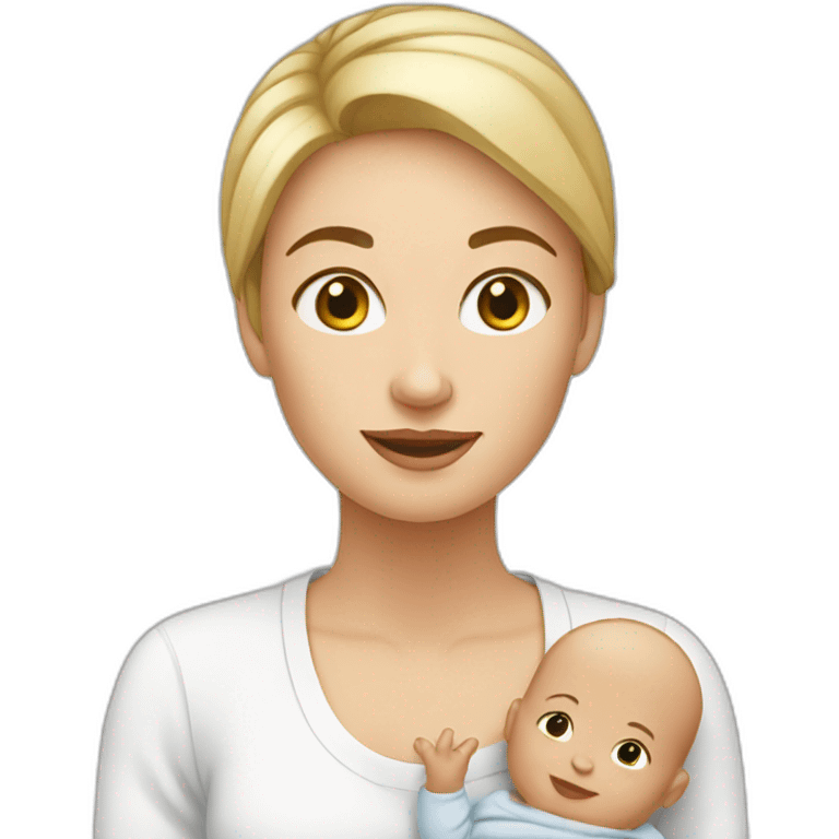 A white woman with an infant emoji