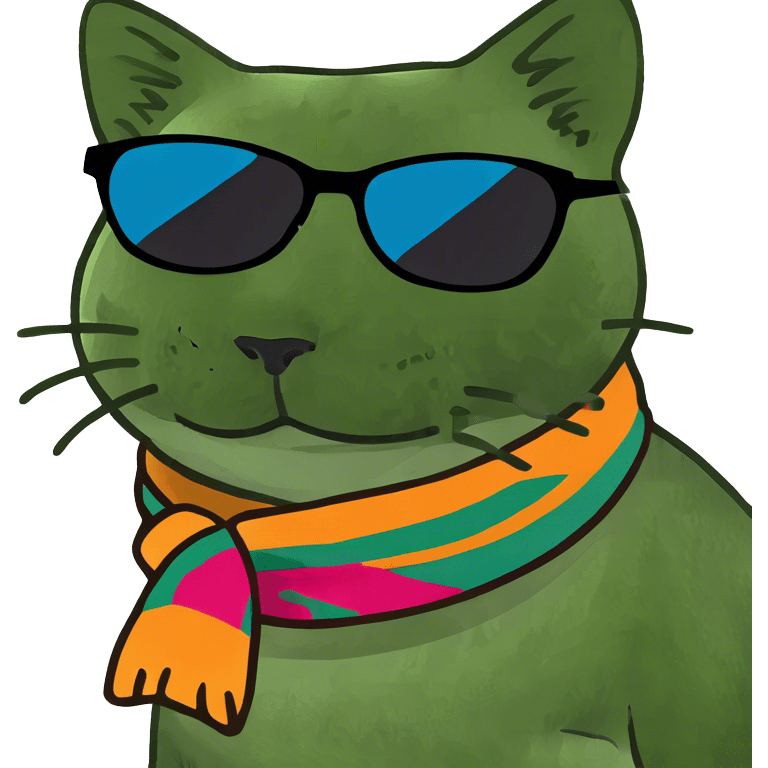 Cat with sunglasses emoji