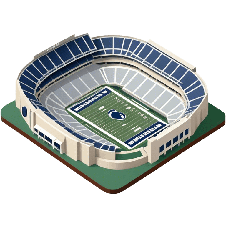 penn state beaver stadium football game isometric exterior view emoji