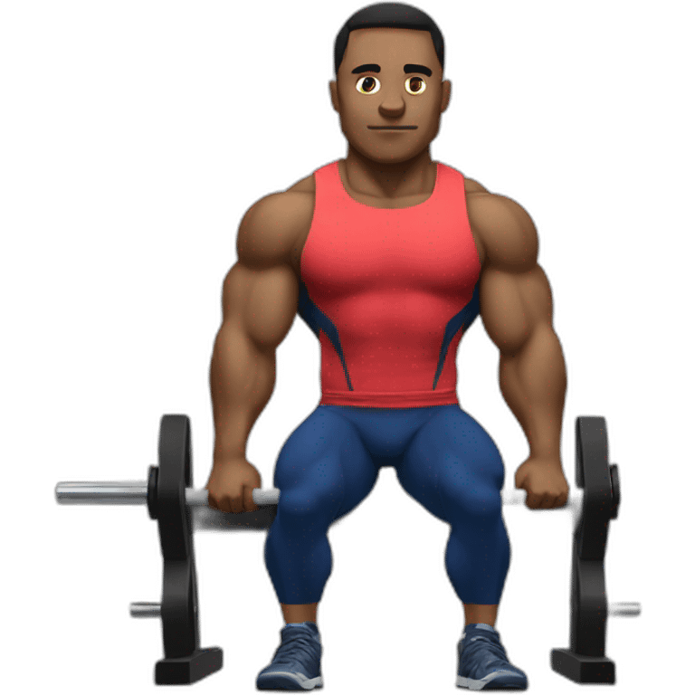 A powerlifter in bench press  emoji