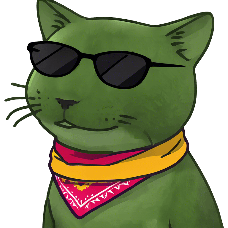 Cat with sunglasses emoji