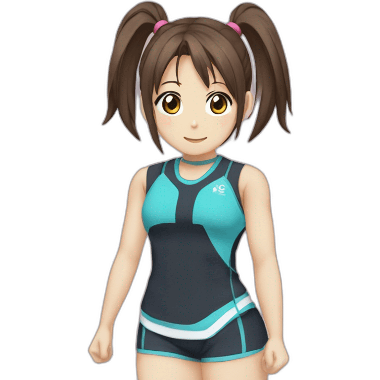 Haruhi Suzumiya with ponytails In sportswear emoji