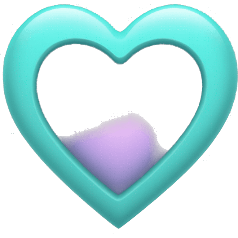 Pastel turquoise heart emoji