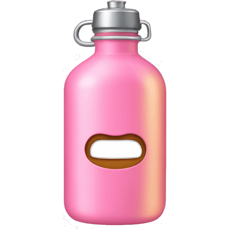 Pink water bottle flask emoji