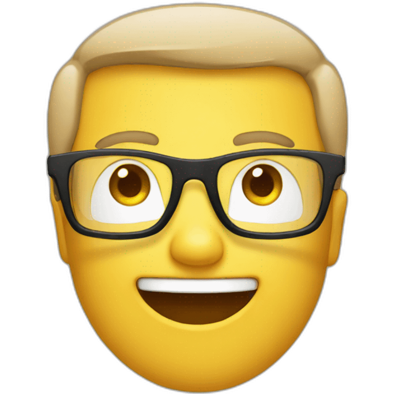 emoji with square glasses emoji