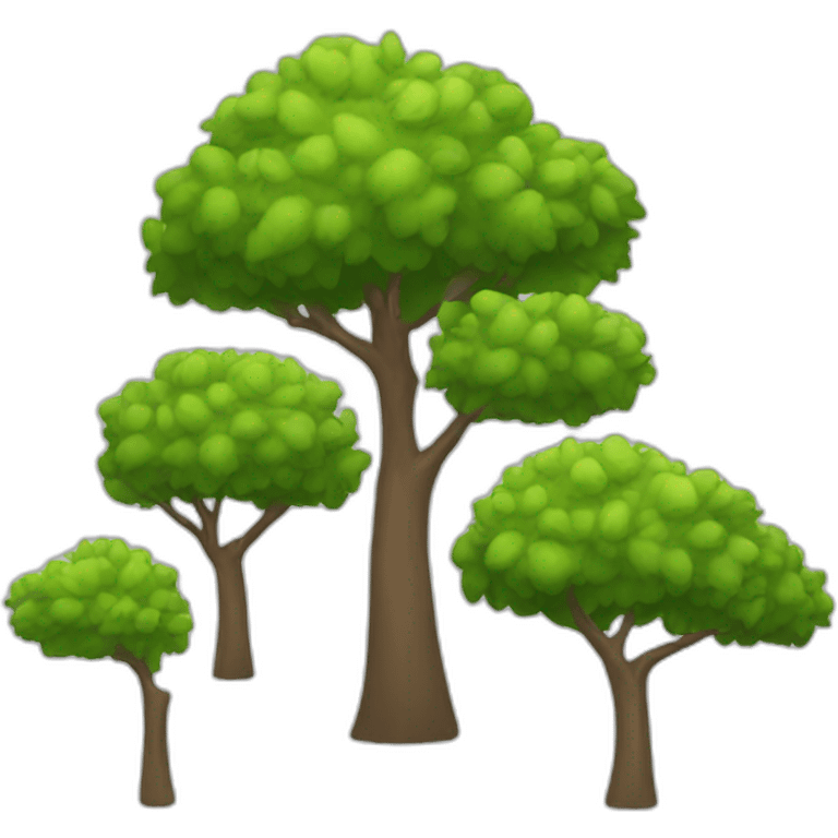 3 trees emoji