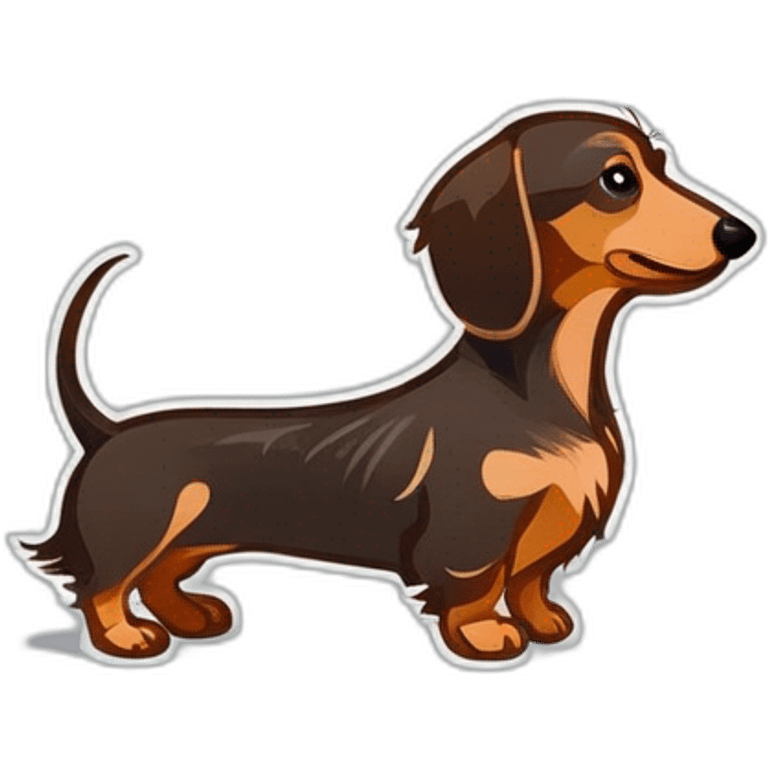 wire-haired dachshund emoji